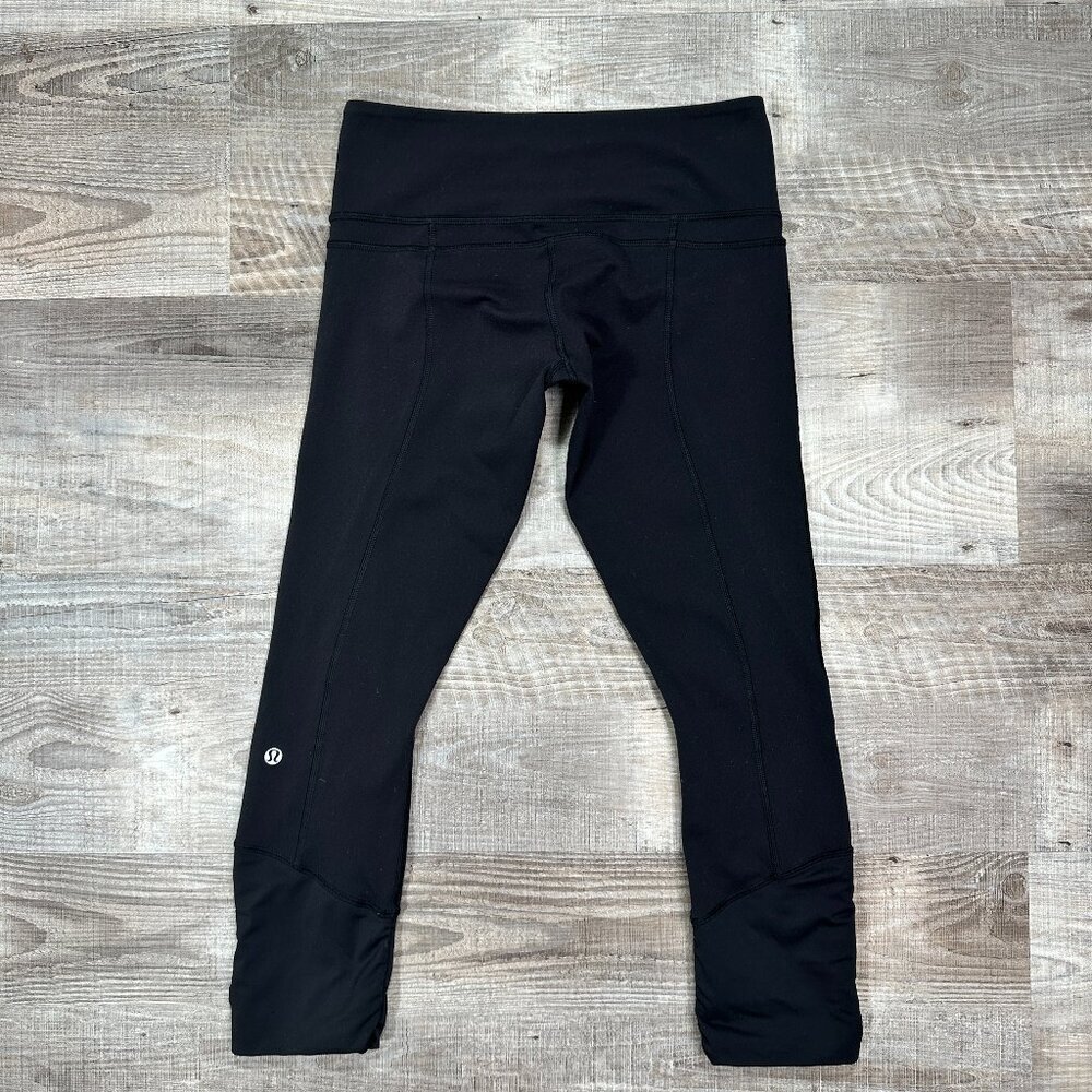 Lululemon Athletica Runday Crop Black Legging Yoga size 6 - Picture 2 of 11